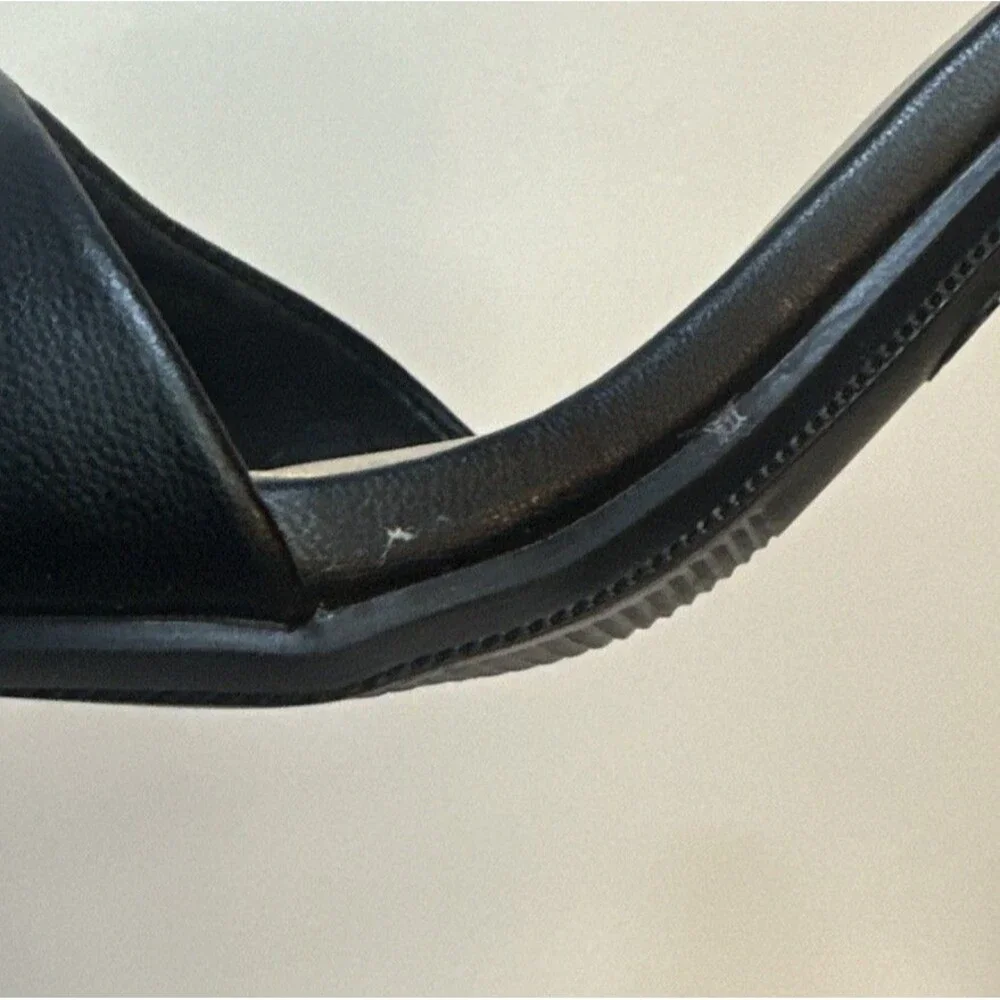A New Day Women's Black Block 4” Heel Ankle Strap Sandals Size 9 M